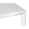Tavolo moderno in laminato frassinato bianco con 1 allunga da 50 cm