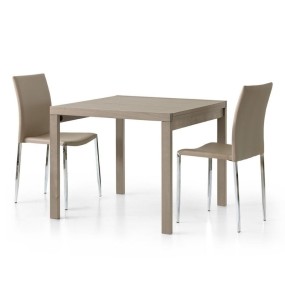 Sonia 1 square extendable table in dove