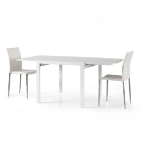 Sonia 2 square extendable table in white