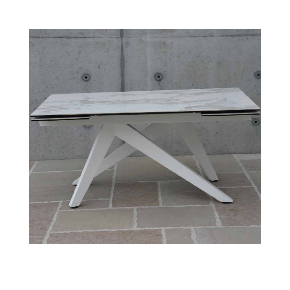 Table extensible Astrid, avec 2 rallonges de 40 cm