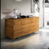 Siria sideboard with 4 hinged doors in knotted oak