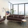 Semi-leather sofa