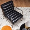 Semi-leather armchair